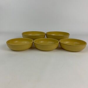 Melmac Harmony House Catalina Bowls #205 #206 Yellow Set of 5 Vintage MCM